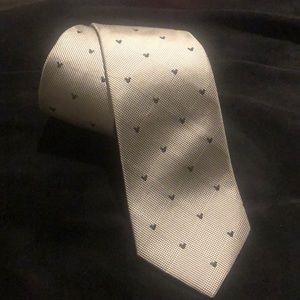 Disney Parks Mickey Mouse Black and White Houndstooth 100% Silk Necktie Tie NWT